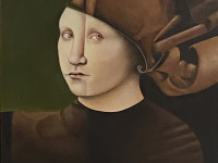 Carmen Aldunate. Chile, 1940. Estado de ánimo I, óleo sobre tela, 68 x 60 cm., 1975.Exhibida en “¡Más vivas que nunca!”, Sala 11, piso 2